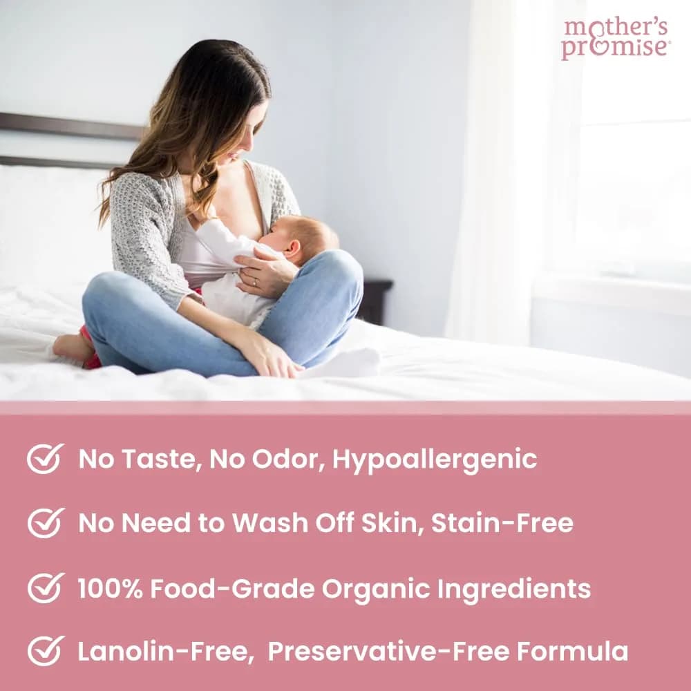 Mother's Promise Organic Nipple Butter for Breastfeeding Mothers - Lanolin-Free Soothing Balm, 2 Fl Oz (Pack of 1) - view 2
