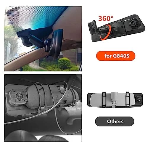 WOLFBOX OEM Bracket for G900 Tripro Mirror Dash Cam | Secure Rearview Mount thumbnail 2