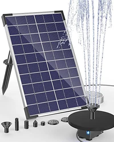 Biling 6.5W Solar Water Pump 250L/h 40-80cm Spray Height | Dry-Run Protected Fountain Pump for Bird Baths & Ponds thumbnail 1