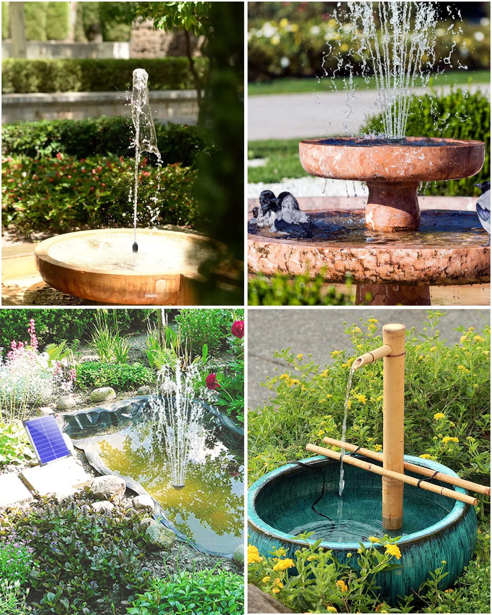 Biling 6.5W Solar Water Pump 250L/h 40-80cm Spray Height | Dry-Run Protected Fountain Pump for Bird Baths & Ponds - view 6
