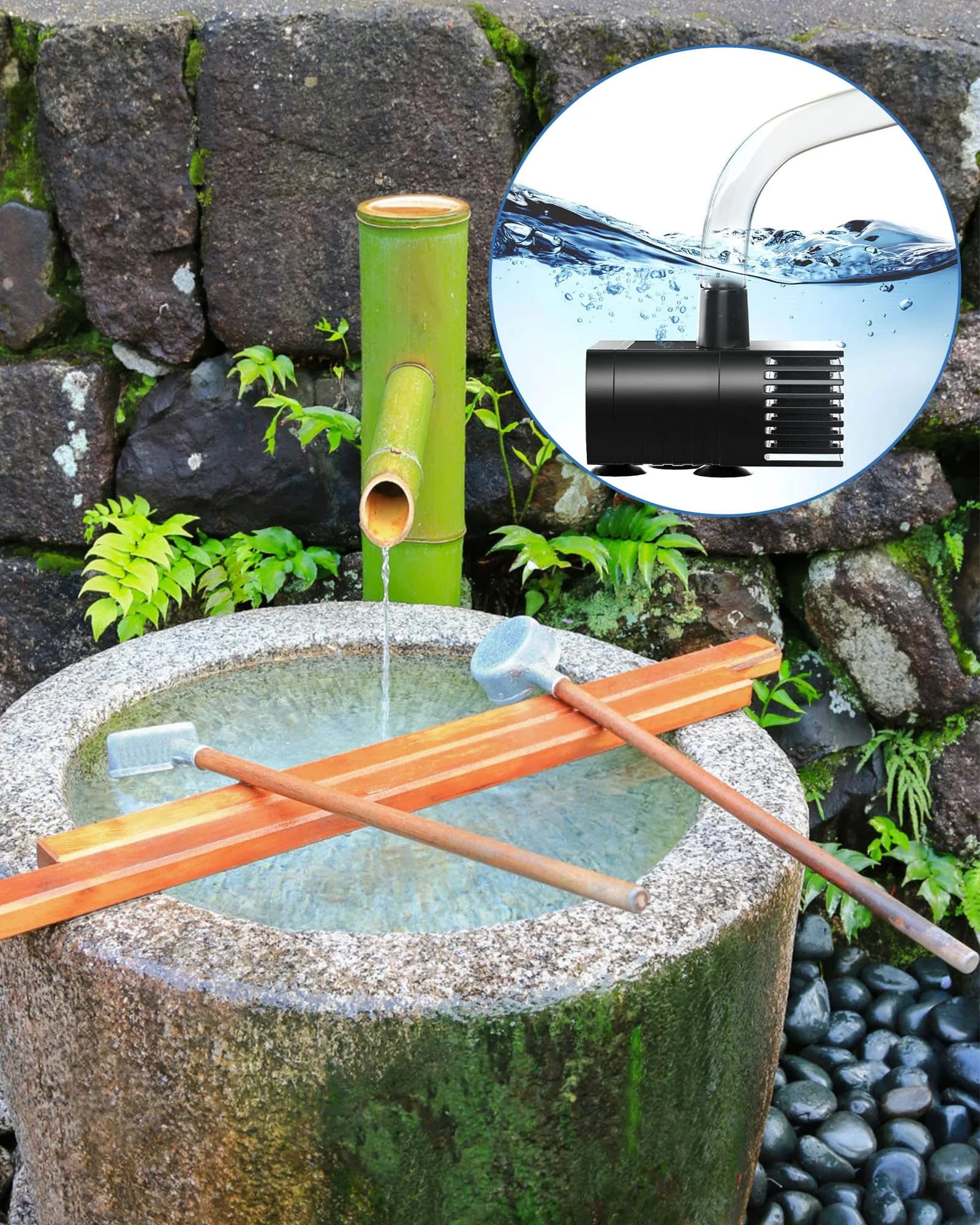 Biling 6.5W Solar Water Pump 250L/h 40-80cm Spray Height | Dry-Run Protected Fountain Pump for Bird Baths & Ponds - view 8
