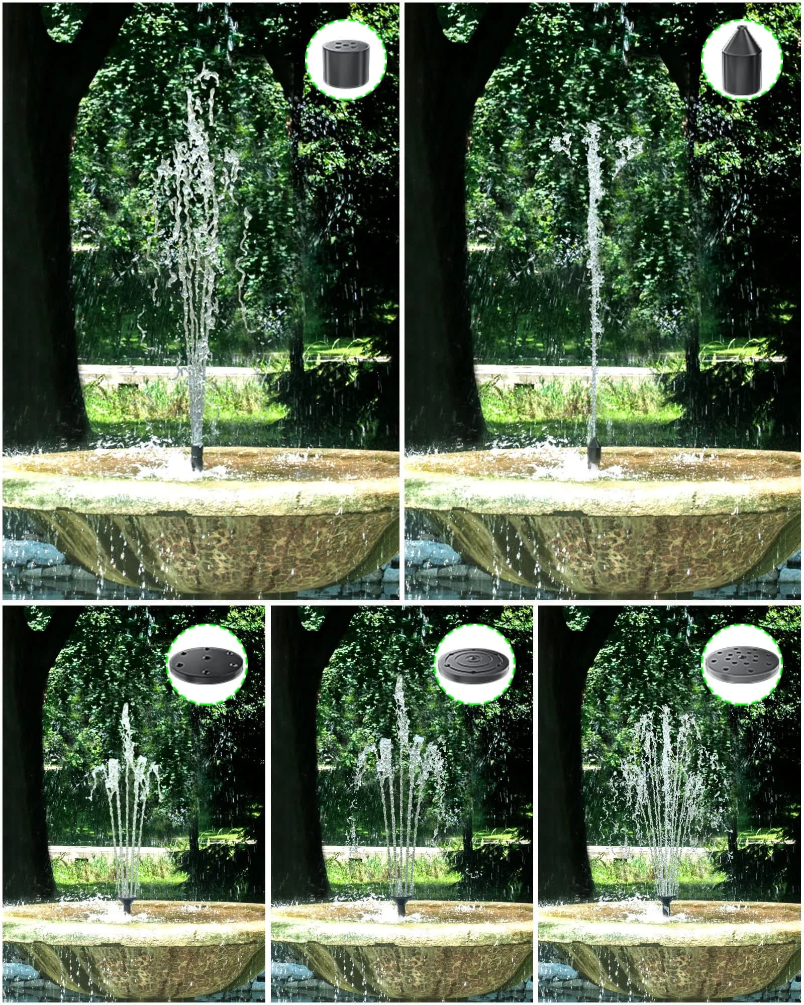 Biling 6.5W Solar Water Pump 250L/h 40-80cm Spray Height | Dry-Run Protected Fountain Pump for Bird Baths & Ponds - view 4