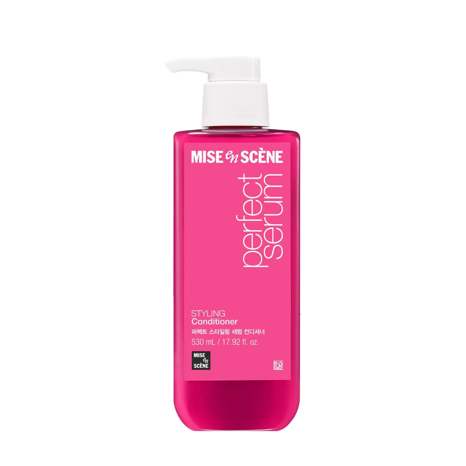 Mise En Scene Perfect Serum Styling Conditioner 530ml | Floral Scent, Heat & Style Memory — Styling Conditioner (Powdery)