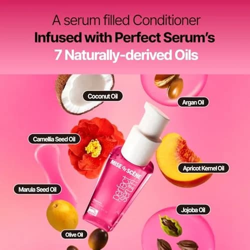 Mise En Scene Perfect Serum Styling Conditioner 530ml | Floral Scent, Heat & Style Memory thumbnail 5