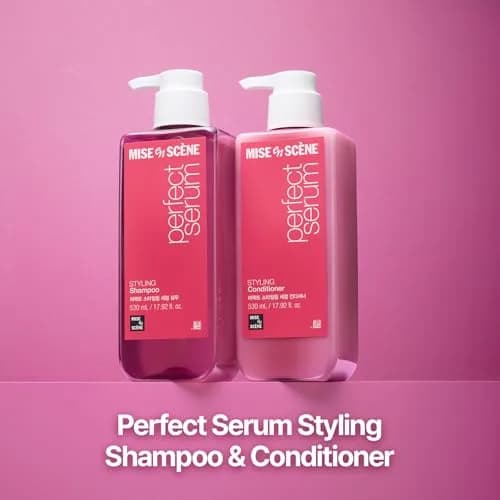 Mise En Scene Perfect Serum Styling Conditioner 530ml | Floral Scent, Heat & Style Memory thumbnail 2