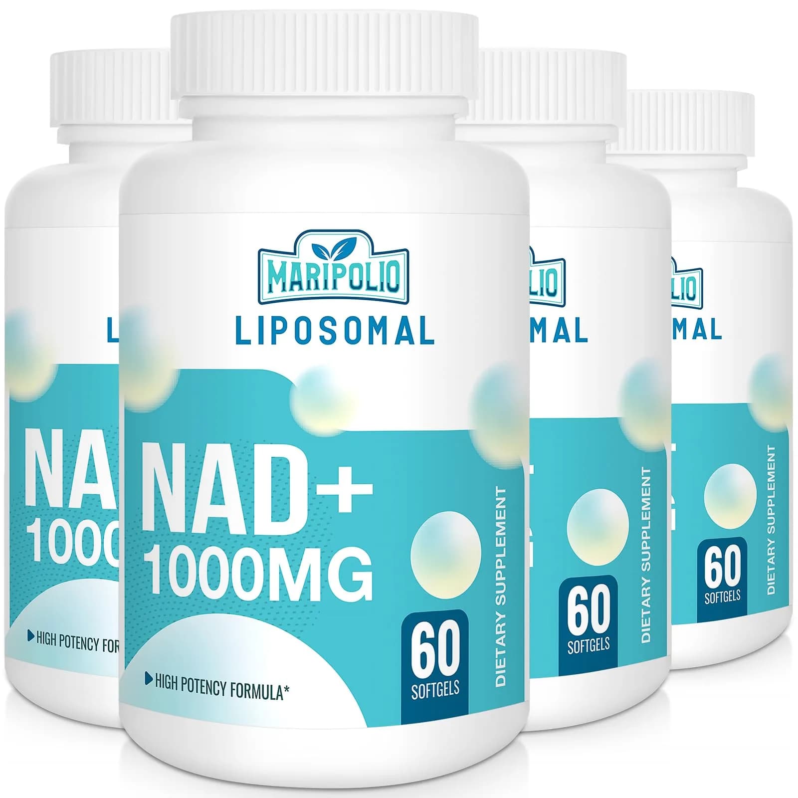 Maripolio Liposomal NAD+ 1000 mg Supplement | Cellular Energy & Wellness Support | 60 Softgels