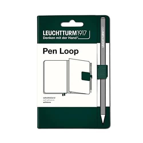 LEUCHTTURM1917 Self Adhesive Pen Loop Elastic Pen Holder | Forest Green, 1 Pack thumbnail 1