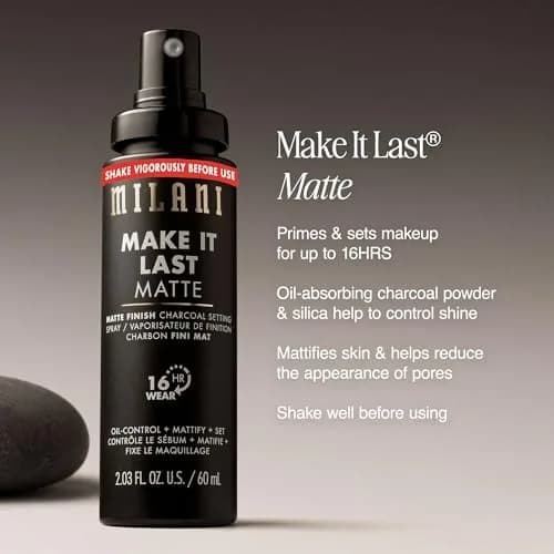 Milani Make It Last Matte Setting Spray for Makeup 2-Pack | Oil Absorbing, 2.03 Fl Oz (60ml) Each, Up to 16 Hours Matte Finish thumbnail 3