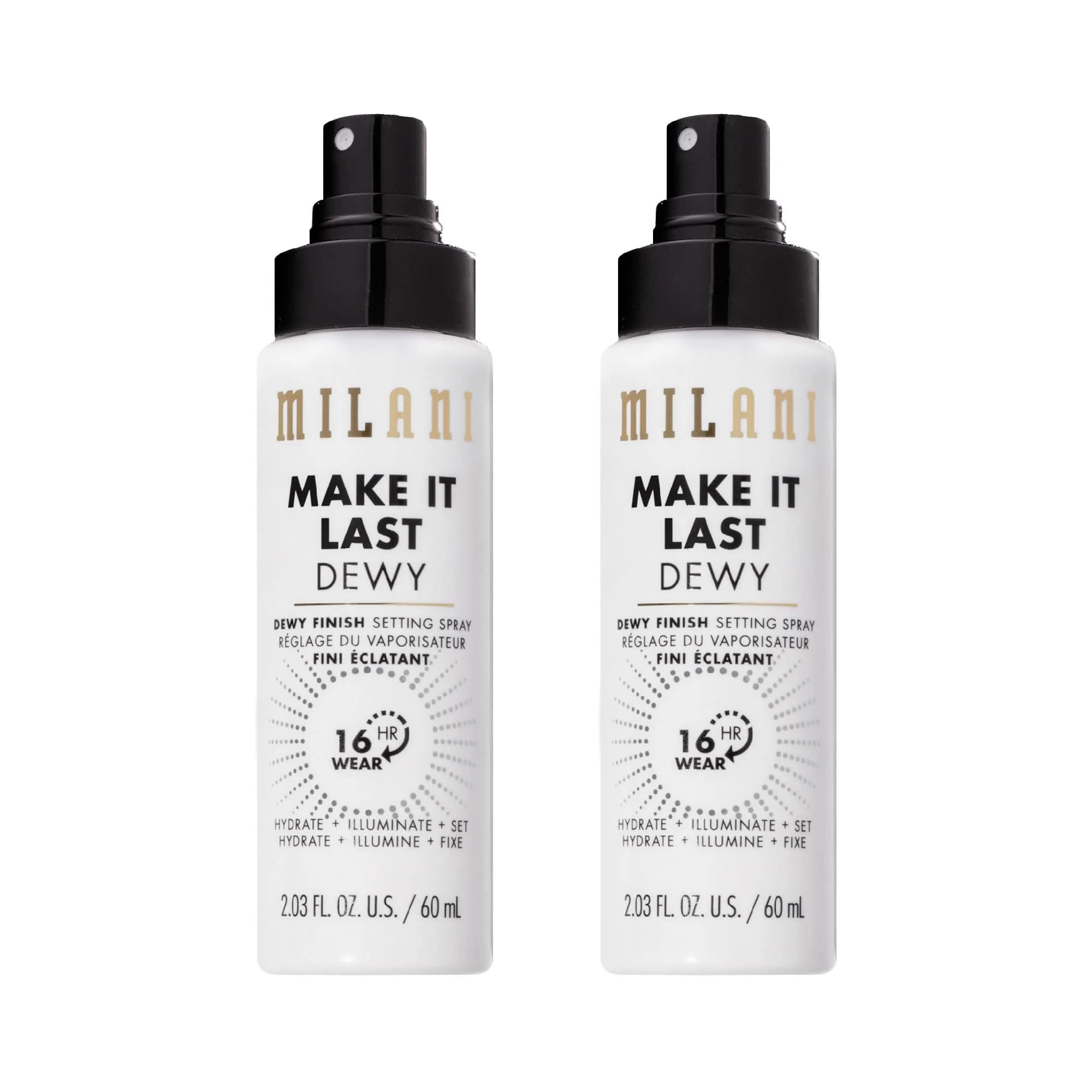 Milani Make It Last Dewy Setting Spray 200ml (6 Fl Oz) | Hydrates & Illuminates for 16Hr Dewy Finish
