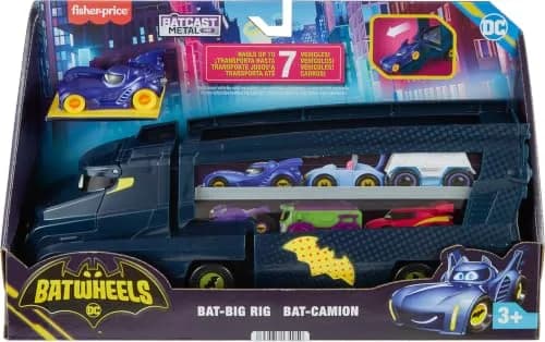 Fisher-Price Batwheels Bat-Big Rig Toy Hauler & Car | 1:55 Scale Diecast Vehicle, Ages 3+ thumbnail 8