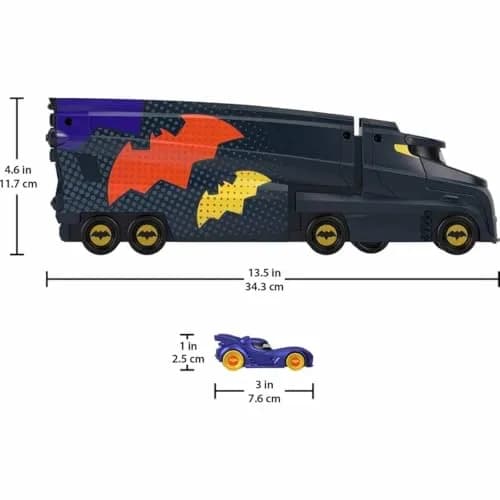 Fisher-Price Batwheels Bat-Big Rig Toy Hauler & Car | 1:55 Scale Diecast Vehicle, Ages 3+ thumbnail 3