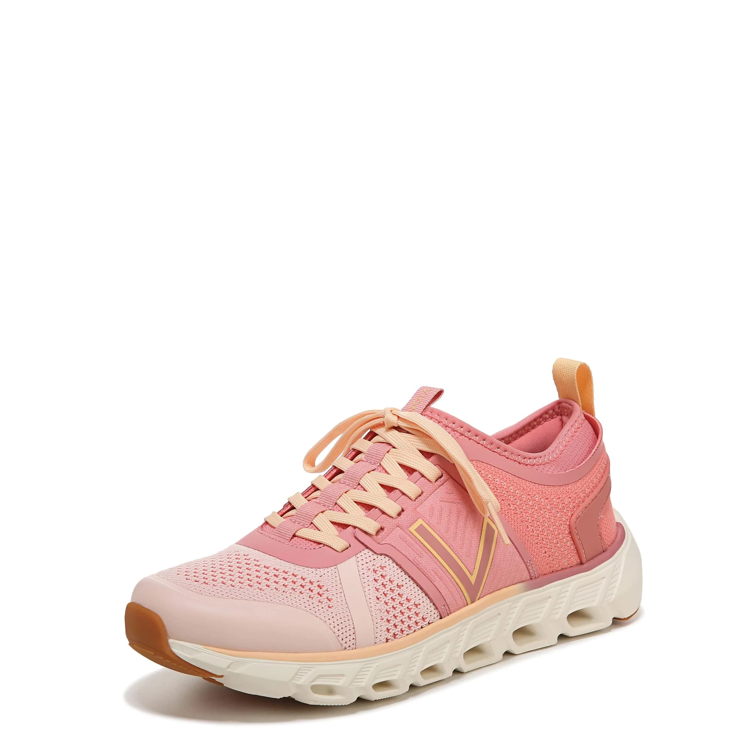 Vionic Women's Captivate Oxford Walking Shoes Smoked Salmon Knit 1.87" Heel | APMA Recommended Arch Support — Smoked Salmon