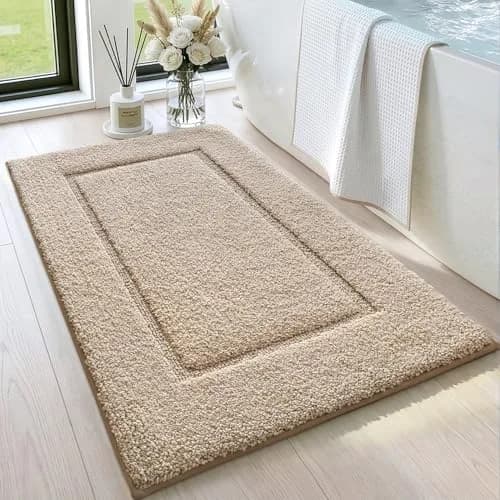 DEXI Plush Microfiber Bath Mat 91cm x 61cm (36"x24") | Soft Absorbent Non-Slip Bathroom Rug for India thumbnail 1