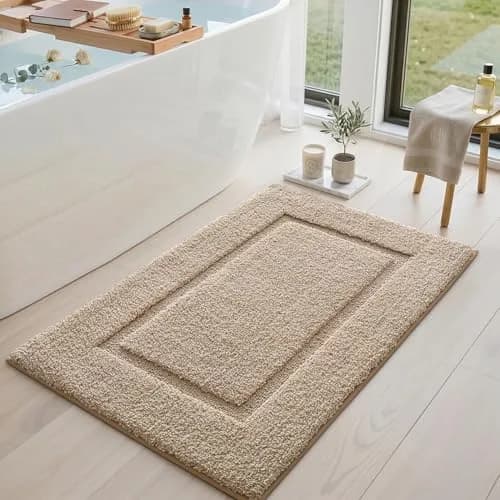 DEXI Plush Microfiber Bath Mat 91cm x 61cm (36"x24") | Soft Absorbent Non-Slip Bathroom Rug for India thumbnail 2