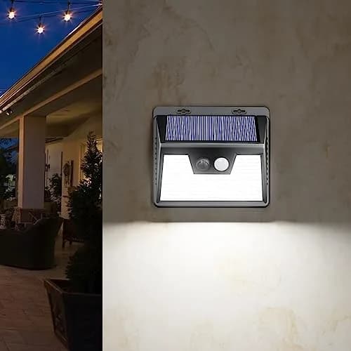 Peasur Solar Lights Outdoor Waterproof 4 Pack | 140LED Motion Sensor Security Lights for Patio & Fence thumbnail 2