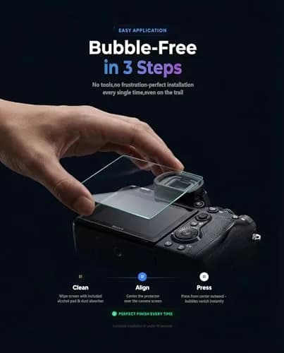 iDaPro Screen Protector for Sony Alpha A7R VI/A7R V/A7V, 9H Glass | Scratch & Drop Resistant, Ultra Thin thumbnail 4