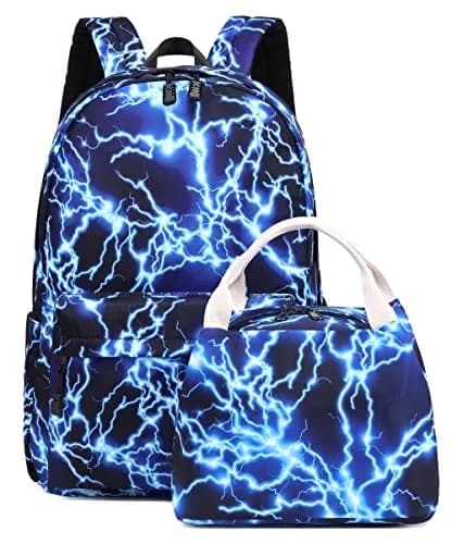 mezhsa Lightning Blue Backpack 17 Inches | Waterproof Lightweight School Bag for Kids thumbnail 1
