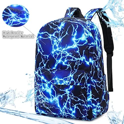 mezhsa Lightning Blue Backpack 17 Inches | Waterproof Lightweight School Bag for Kids thumbnail 4