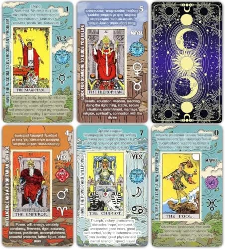 TAROTIKA Tarot Cards for Beginners with Meanings on Them, Full 78-Card Deck | Classic Tarot Imagery & Practice thumbnail 1