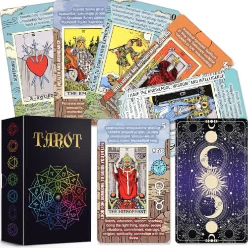 TAROTIKA Tarot Cards for Beginners with Meanings on Them, Full 78-Card Deck | Classic Tarot Imagery & Practice thumbnail 5