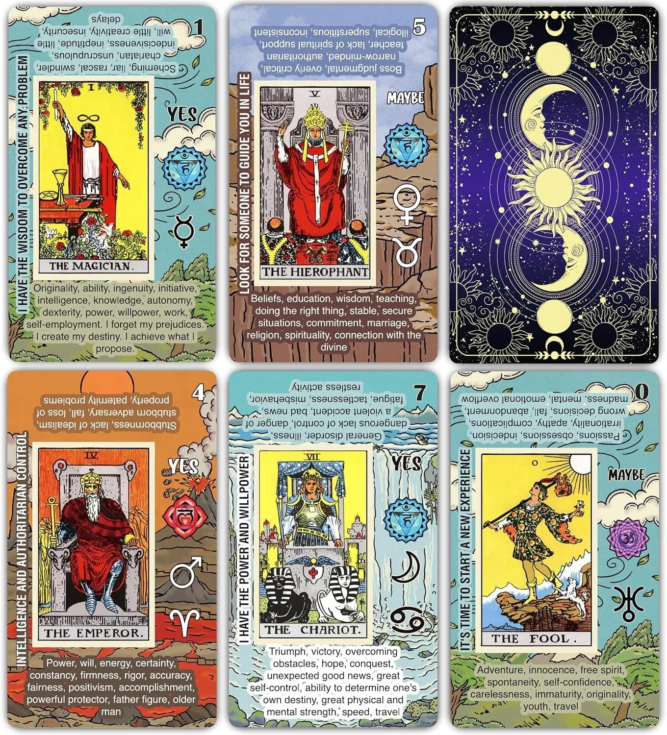TAROTIKA Tarot Cards for Beginners with Meanings on Them, Full 78-Card Deck | Classic Tarot Imagery & Practice