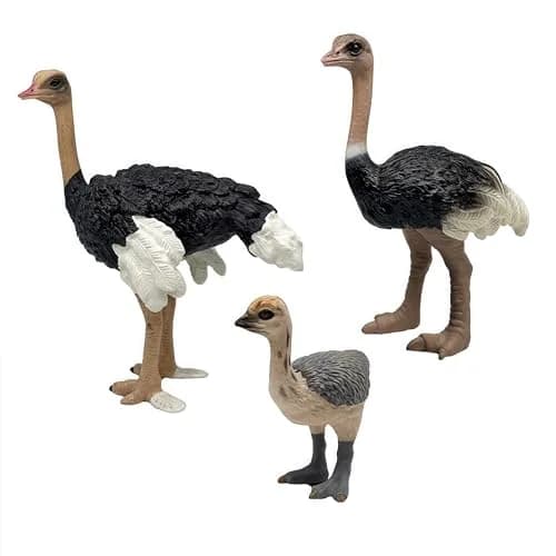 Gemini&Genius Ostrich Action Figure Toys, Jungle Animal Playset 7.6cm (3 Inch) | ASTM-Tested Non-Toxic ABS Plastic thumbnail 4