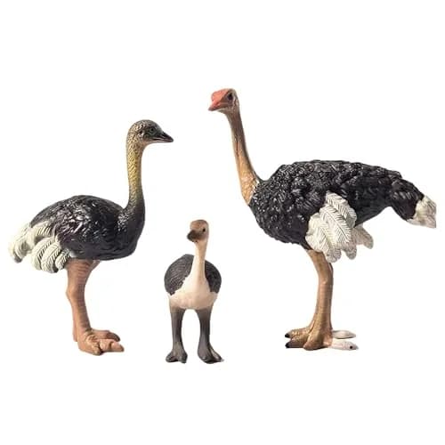 Gemini&Genius Ostrich Action Figure Toys, Jungle Animal Playset 7.6cm (3 Inch) | ASTM-Tested Non-Toxic ABS Plastic thumbnail 6