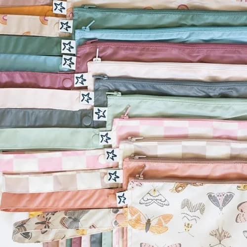 Tiny Twinkle Wet Bags 2-Pack | Waterproof Reusable Baby & Travel Wet Bags (Boho Rainbow) thumbnail 5
