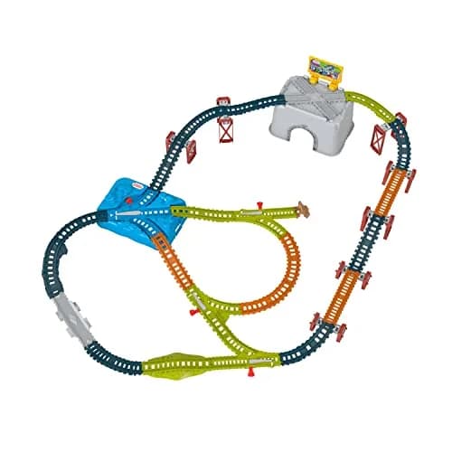 Thomas & Friends Connect & Build Track Bucket, 34-Piece Set | 25.4cm (10in) Track Expansion — Track Bucket