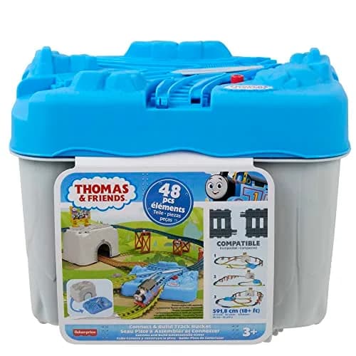 Thomas & Friends Connect & Build Track Bucket, 34-Piece Set | 25.4cm (10in) Track Expansion thumbnail 6
