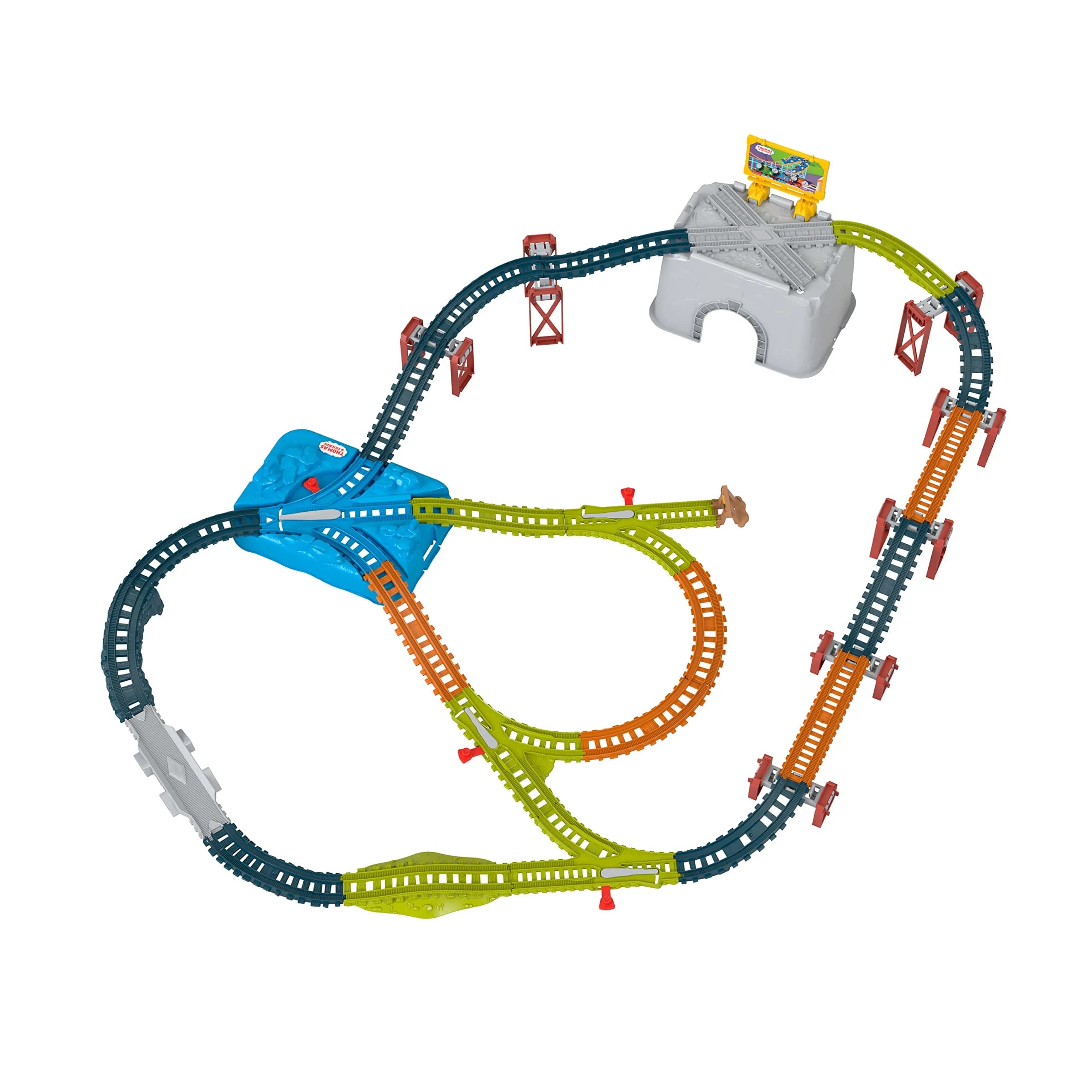 Thomas & Friends Connect & Build Track Bucket, 34-Piece Set | 25.4cm (10in) Track Expansion - main product image
