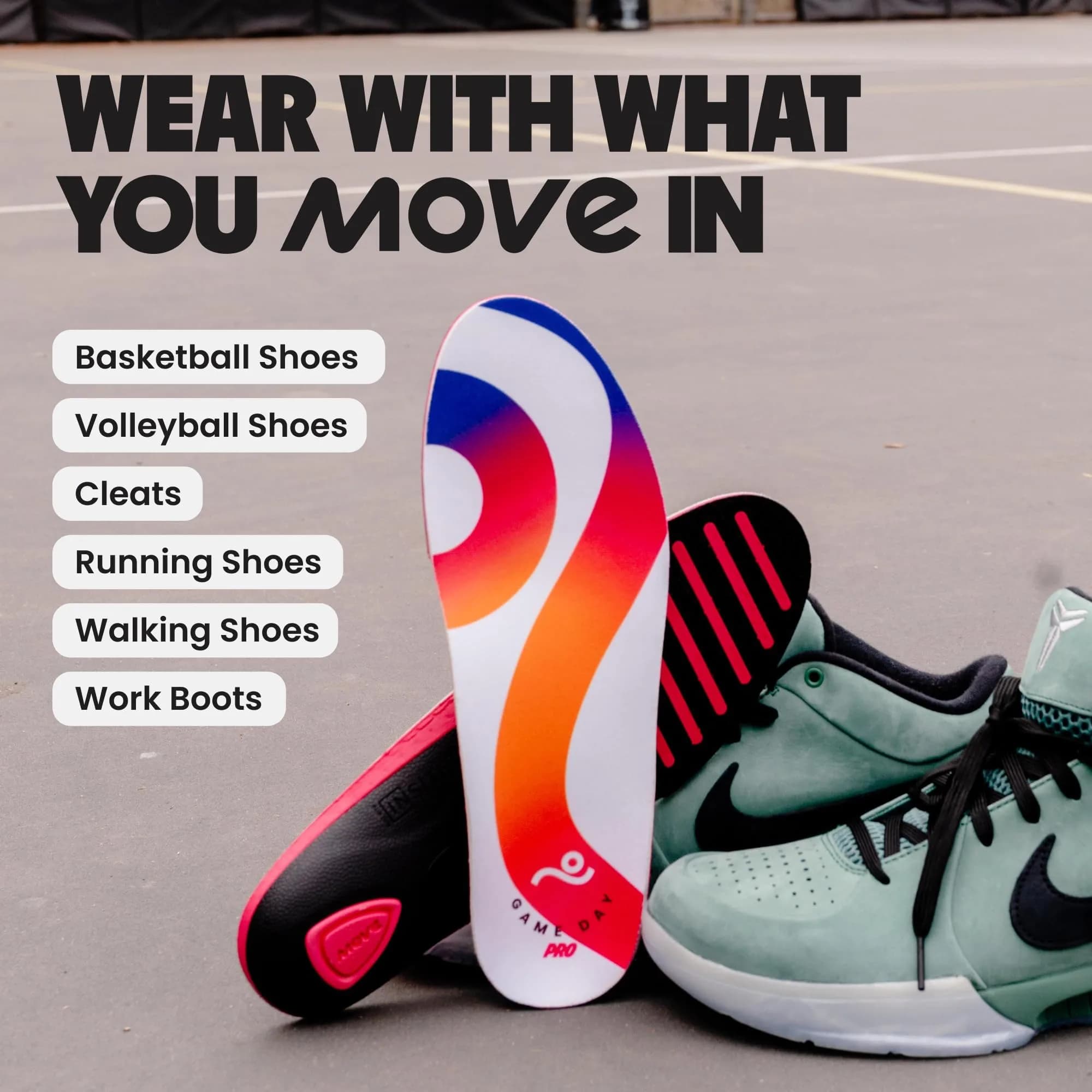 MOVE Game Day Pro Insole - Men's 14-14.5 / Women's 15.5-16 | High Arch Support for Athletes - view 4