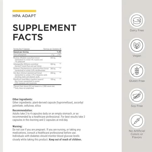 Integrative Therapeutics HPA Adapt, 2 Pack, 120 Capsules | Stress & Stress Hormone Support thumbnail 3