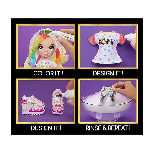 Rainbow High Color & Create Fashion DIY Doll with Washable Rainbow Markers | Inspire Creativity for Kids 4-12+ thumbnail 6
