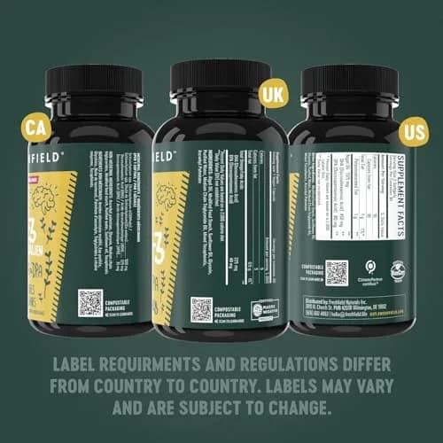 Freshfield Vegan Omega 3 Algae Oil Softgels 180 Count (500 mg Algae Oil) | Plant-Based DHA & DPA Supplement for Heart, Brain, Joint Health thumbnail 8