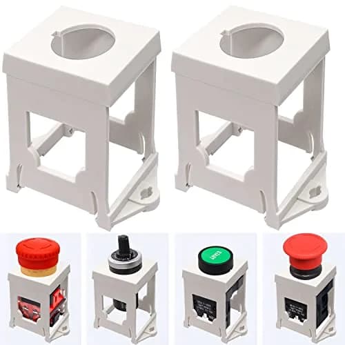 Taiss 2pcs Push Button Switch DIN Rail Mounting Bracket for Pushbuttons 22mm Diameter | Durable Plastic, Easy Install, Specially Designed for Industrial Controls thumbnail 5
