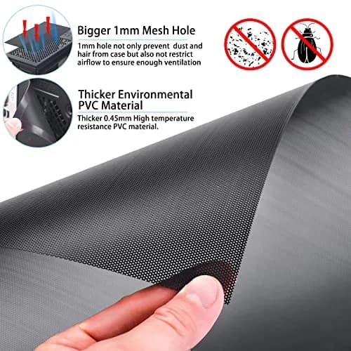 YSSHUI Magnetic PC Dust Filter Mesh 400x300mm PVC | Dust & Airflow Balance for PC & Home (110-120c) thumbnail 3