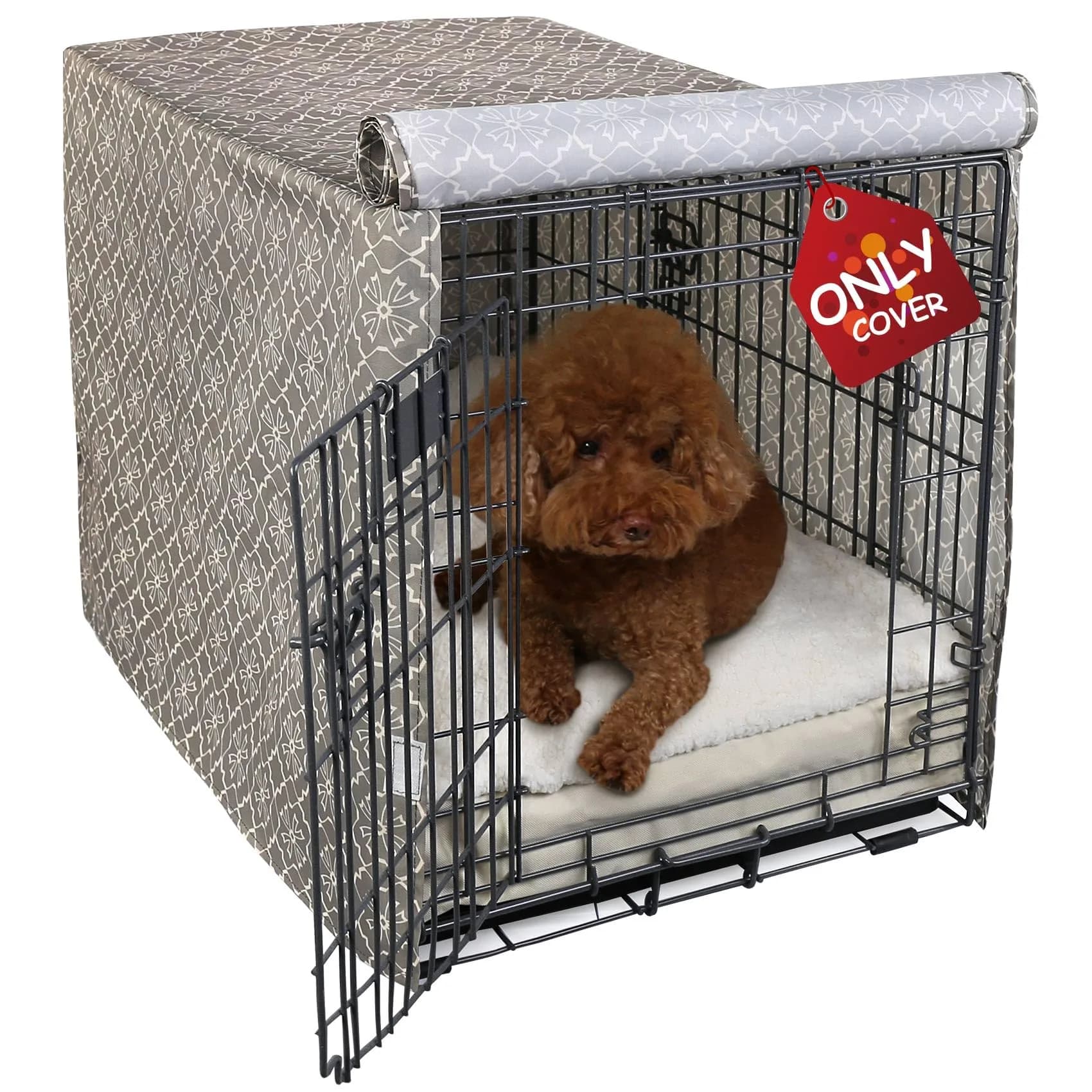 Explore Land Pattern Dog Crate Cover, 24 Inches | Vintage Violet Den-Like Environment