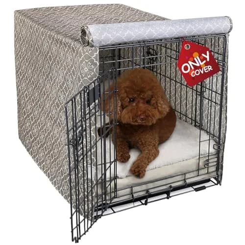 Explore Land Pattern Dog Crate Cover, 24 Inches | Vintage Violet Den-Like Environment thumbnail 1