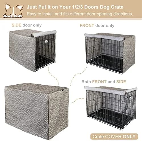 Explore Land Pattern Dog Crate Cover, 24 Inches | Vintage Violet Den-Like Environment thumbnail 5