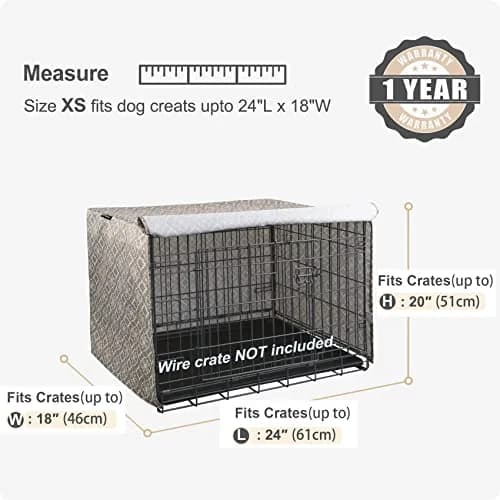 Explore Land Pattern Dog Crate Cover, 24 Inches | Vintage Violet Den-Like Environment thumbnail 2