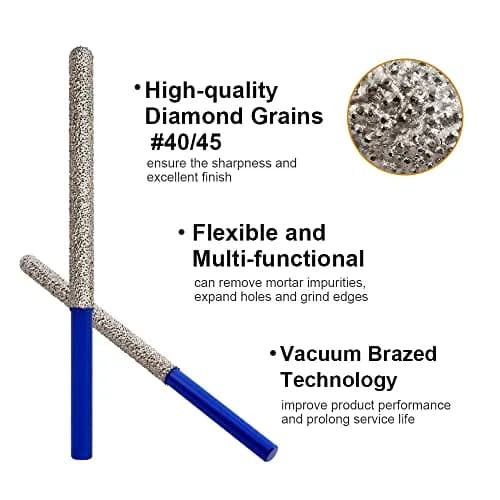 SHDIATOOL Diamond Mortar Raking Bit 7.2mm x 74mm Work Length Round Shank | For Brick & Stone Removal thumbnail 5