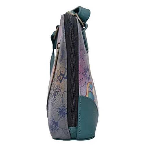 Anna by Anuschka Hand Painted Genuine Leather Small Organizer - Butterfly Paradise | 20.25cm (8") Width thumbnail 5