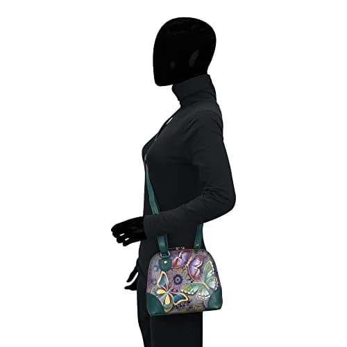 Anna by Anuschka Hand Painted Genuine Leather Small Organizer - Butterfly Paradise | 20.25cm (8") Width thumbnail 2