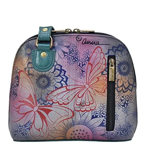Anna by Anuschka Hand Painted Genuine Leather Small Organizer - Butterfly Paradise | 20.25cm (8") Width thumbnail 3