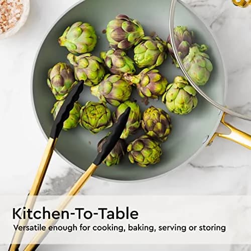 Styled Settings Black and Gold Silicone Utensil Set, 6-Piece | Heat-Resistant Up to 400°F, Nonstick Safe, BPA-Free thumbnail 5