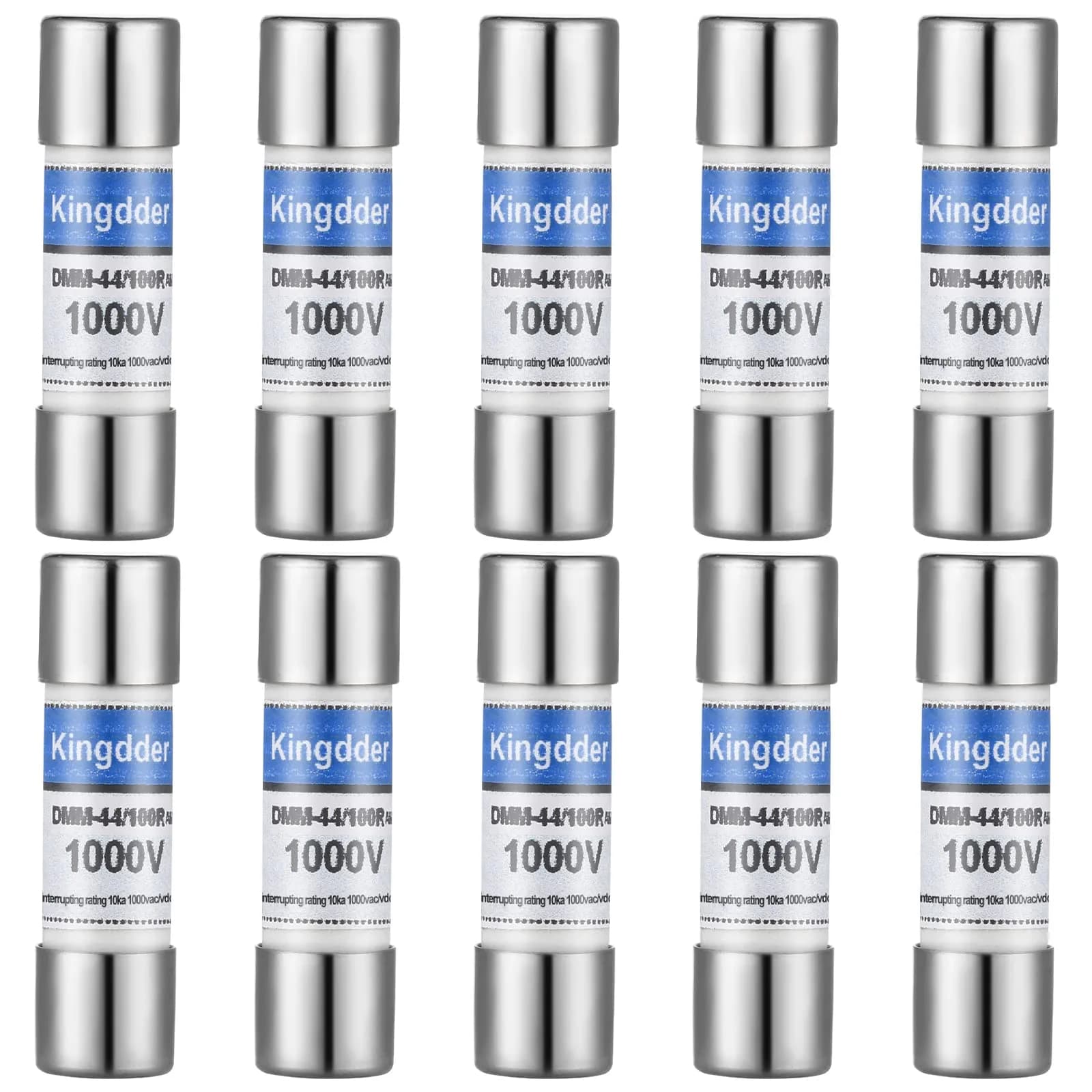 Kingdder 440MA 1000V Fast Acting Cartridge Fuses 10 x 35 mm (0.39 x 1.38 in) | Pack of 10