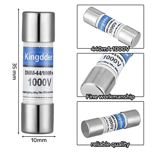 Kingdder 440MA 1000V Fast Acting Cartridge Fuses 10 x 35 mm (0.39 x 1.38 in) | Pack of 10 thumbnail 2