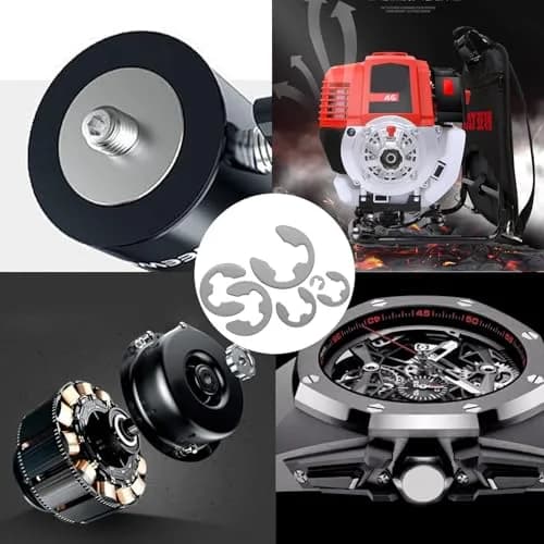 wugongshan Stainless Steel E-Clip Circlip External Retaining Rings Assortment Kit, 200 Pcs (M1.5-M10) | Essential for Shaft & Housing Fixation thumbnail 7