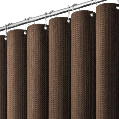 Dynamene Waffle Shower Curtain 183cm x 183cm (72"x72") | Heavy Duty 256 GSM Fabric with Weighted Hem thumbnail 1